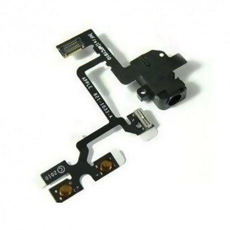 Jack Audio e Flex tasti laterali Nero/Bianco per iPhone 4