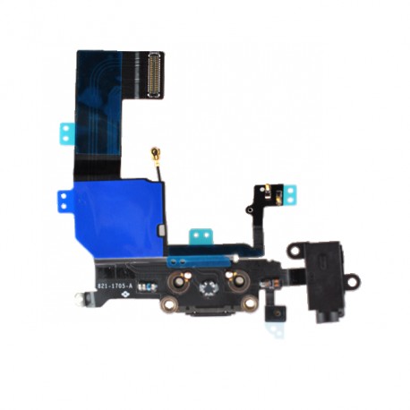 Connettore dock + Jack audio + microfono iPhone 5C Nero
