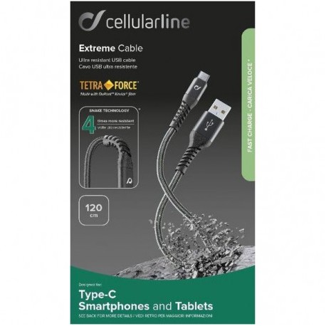 Cavo Cellularline Ultra Resistente USB Type-C